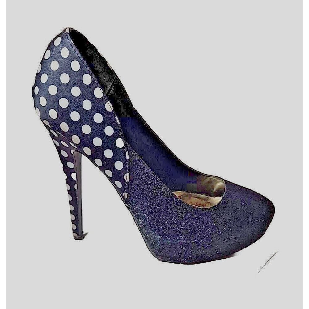 Vintage Kardashian Kollection Polka Dot Platform Pumps Stiletto Heels Size 7M